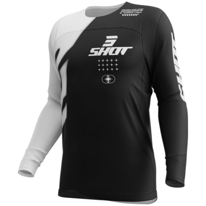 Maillot SHOT contact myst noir 2026 | Oxmoto