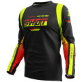 Maillot SHOT devo block jaune fluo 2026 | Oxmoto