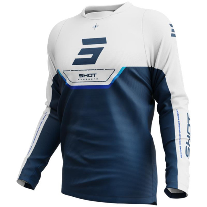Maillot SHOT devo daytona bleu 2026 | Oxmoto