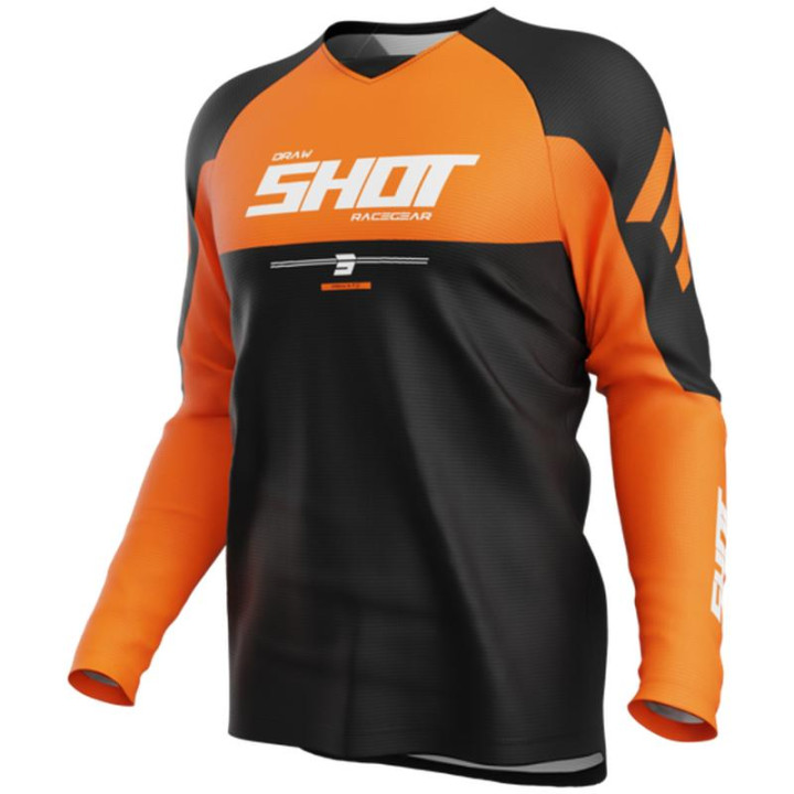 Maillot SHOT draw private orange 2026 | Oxmoto