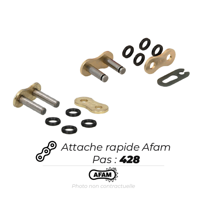 Attache de chaine AFAM 428 M - attache à riveter | Oxmoto