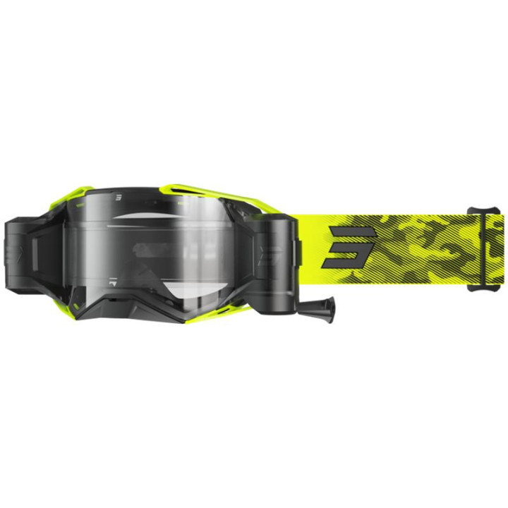 Lunettes SHOT lite roll-off patrol jaune fluo 2026 | Oxmoto