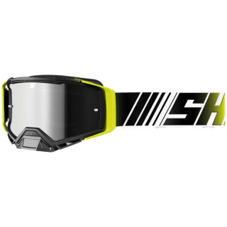 Lunettes SHOT core stripe jaune fluo 2026 | Oxmoto