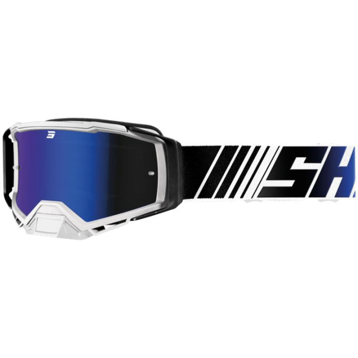 Lunettes SHOT core stripe bleu 2026 | Oxmoto