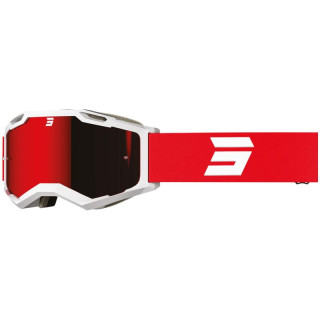 Lunettes SHOT iris 2.0 tech blanc rouge 2026 | Oxmoto