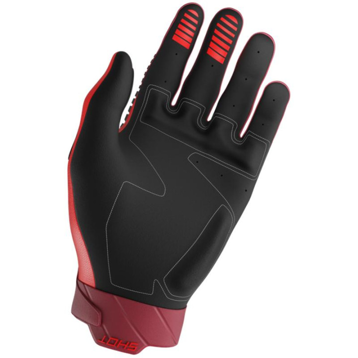 Gants SHOT core max rouge 2026 | Oxmoto