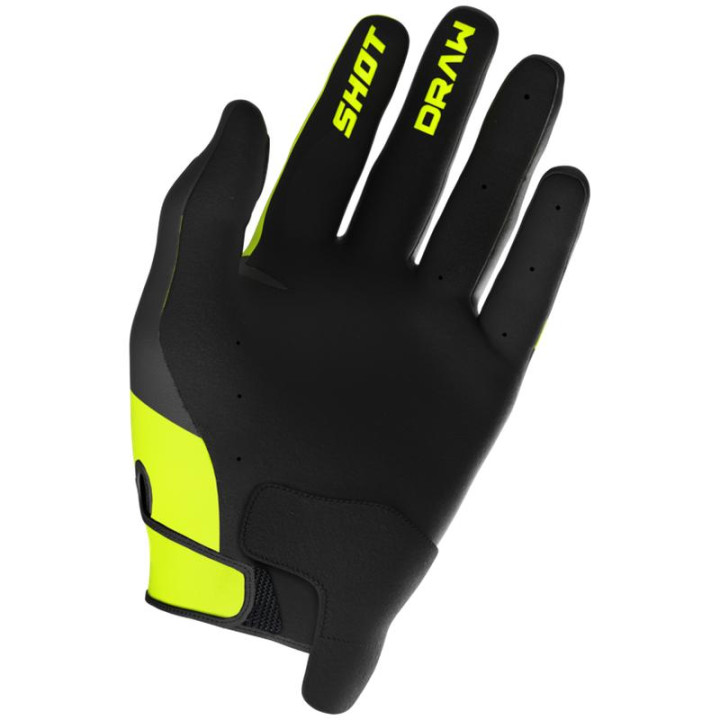Gants SHOT draw sky jaune fluo 2026 | Oxmoto