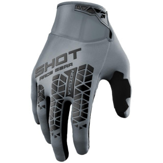 Gants SHOT vision tech gris 2026 | Oxmoto