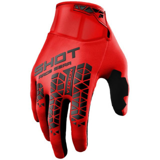 Gants SHOT vision tech rouge 2026 | Oxmoto