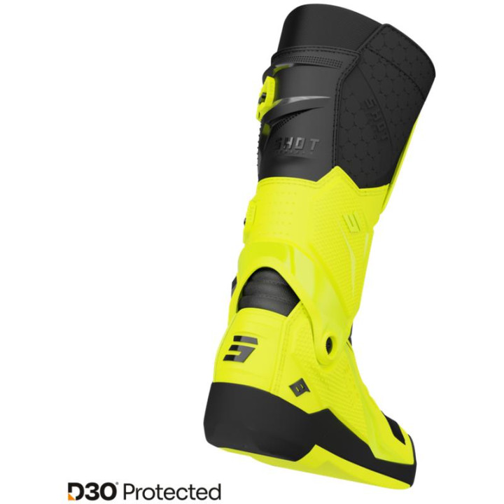 Bottes SHOT race 8 jaune fluo 2026 | Oxmoto