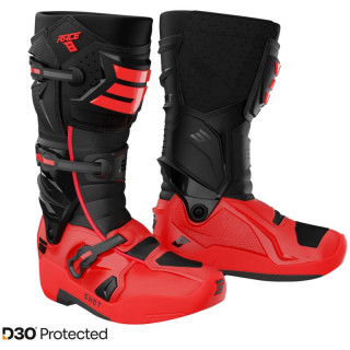 Bottes SHOT race 8 noir/rouge 2026 | Oxmoto