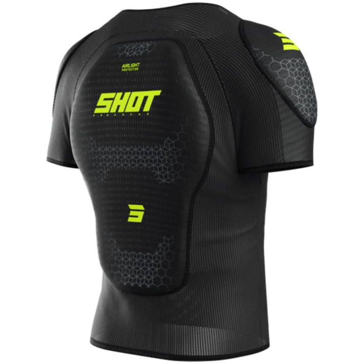 T-shirt airlight noir/jaune fluo 2026 | Oxmoto