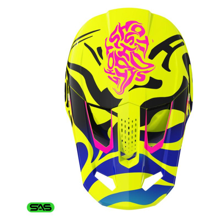 Casque enfant SHOT speed ghost jaune fluo 2026 | Oxmoto