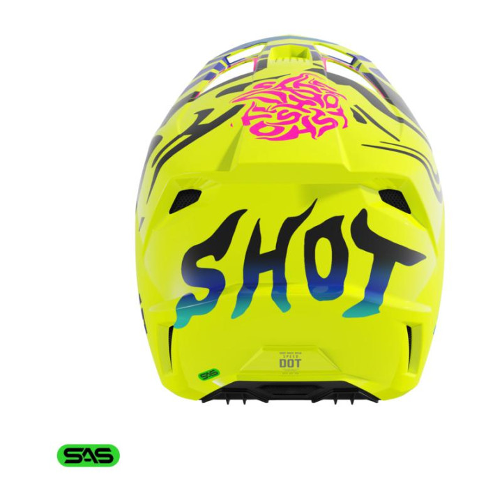 Casque enfant SHOT speed ghost jaune fluo 2026 | Oxmoto