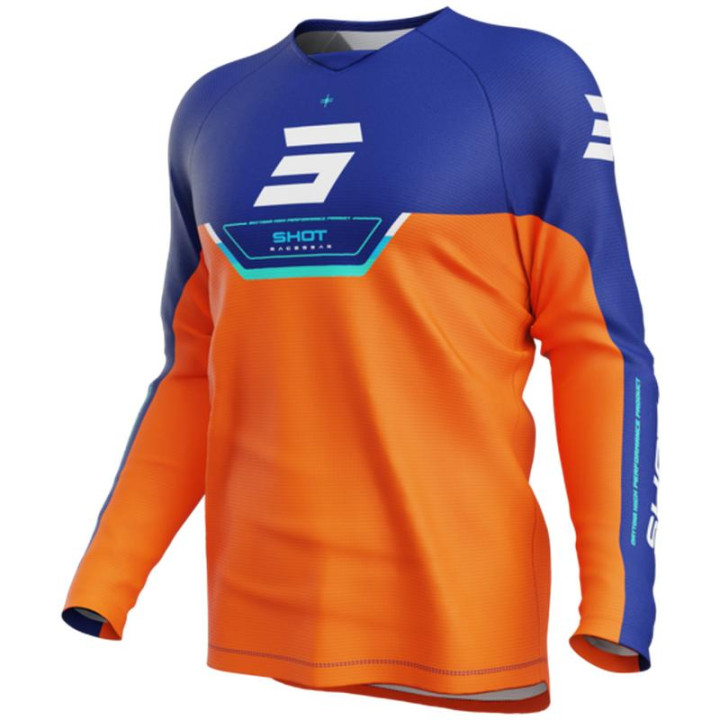 Maillot enfant SHOT draw daytona orange 2026 | Oxmoto