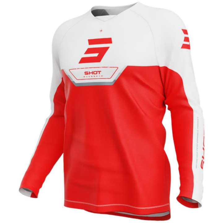 Maillot enfant SHOT draw daytona rouge 2026 | Oxmoto