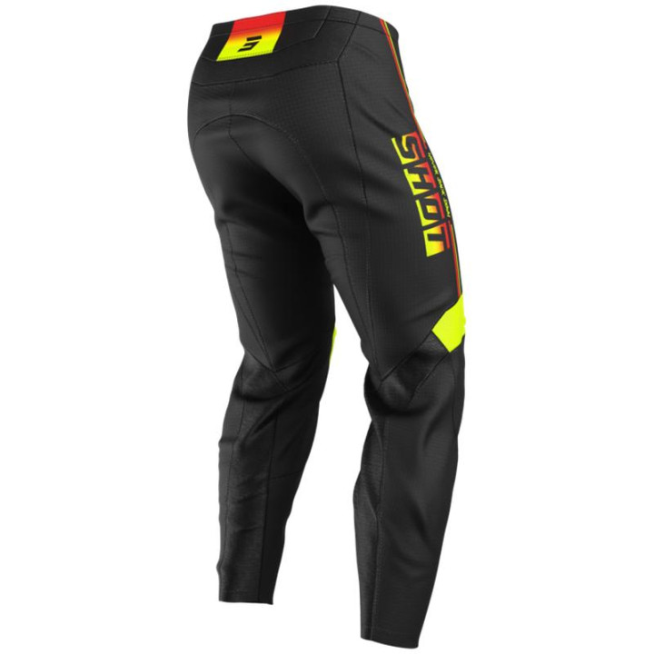 Pantalon enfant SHOT draw block jaune fluo 2026 | Oxmoto