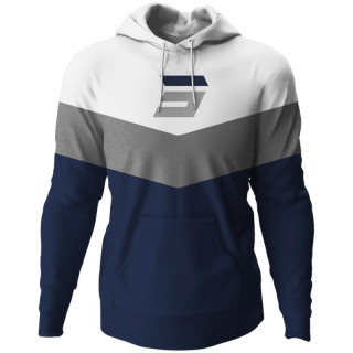 Sweat à capuche SHOT stripe bleu | Oxmoto
