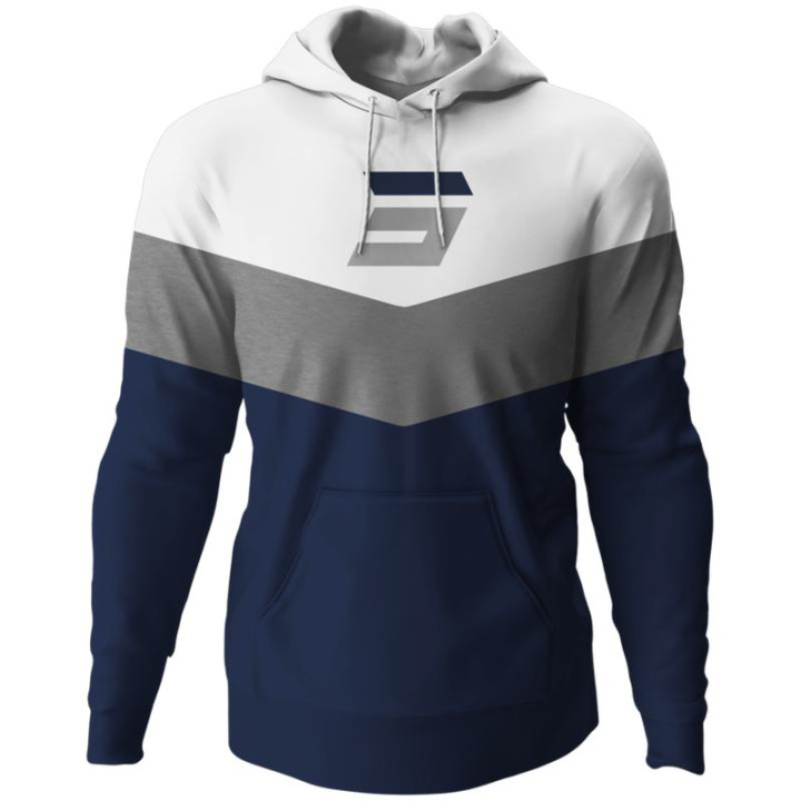 Sweat à capuche SHOT stripe bleu | Oxmoto