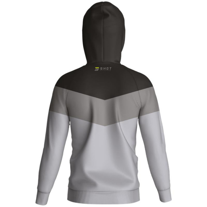 Sweat à capuche SHOT stripe noir | Oxmoto