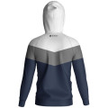 Sweat à capuche SHOT stripe bleu | Oxmoto