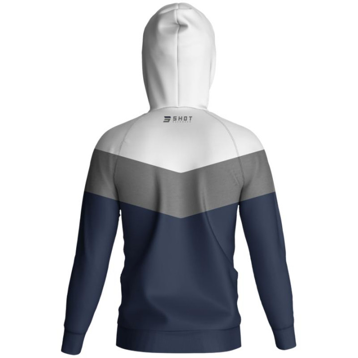 Sweat à capuche SHOT stripe bleu | Oxmoto