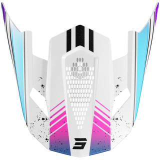 Visière SHOT lite racing blanc/rose | Oxmoto