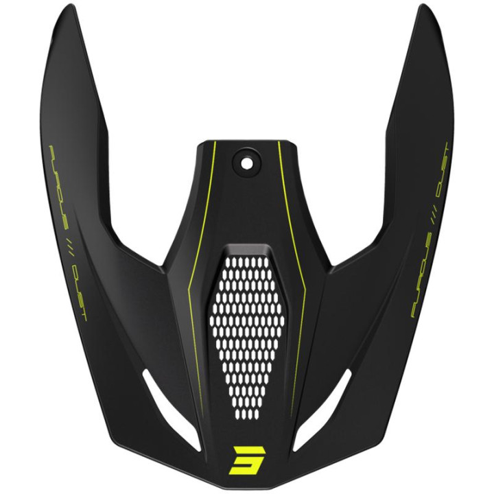 Visière SHOT furious dust jaune fluo | Oxmoto