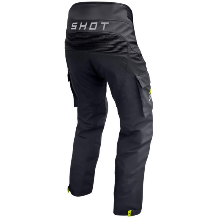 Pantalon SHOT climatic noir/jaune fluo 2026 | Oxmoto