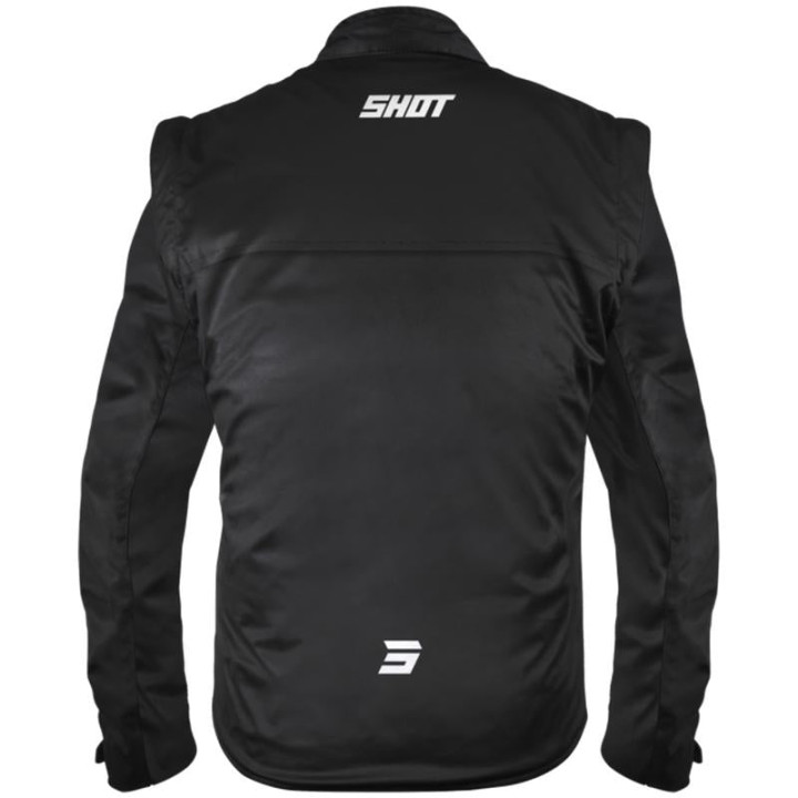 Veste SHOT softshell calm noir 2026 | Oxmoto