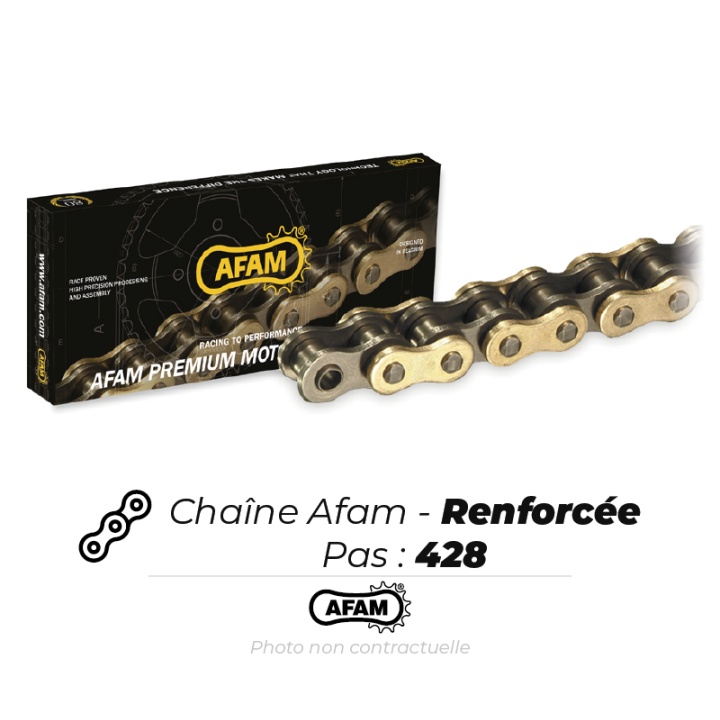 Chaîne de transmission AFAM - a428mxg - 124 maillons