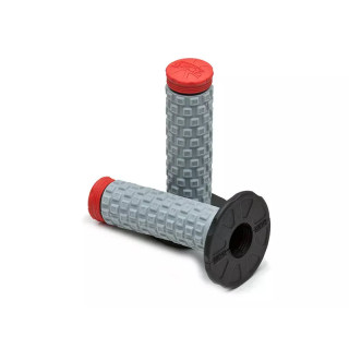 Poignées pro taper mx pillow top rouge/gris | Oxmoto