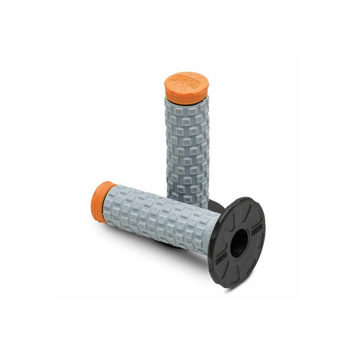 Poignées pro taper mx pillow top orange/gris | Oxmoto