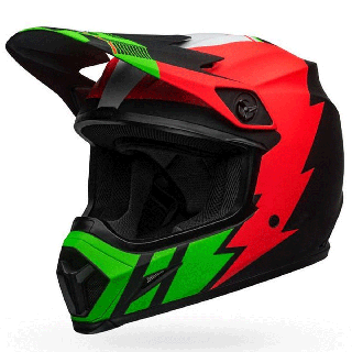 Casque Bell mx-9 mips strike noir/vert mat | Oxmoto