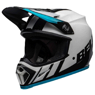 Casque Bell mx-9 mips dash blanc/noir/bleu | Oxmoto