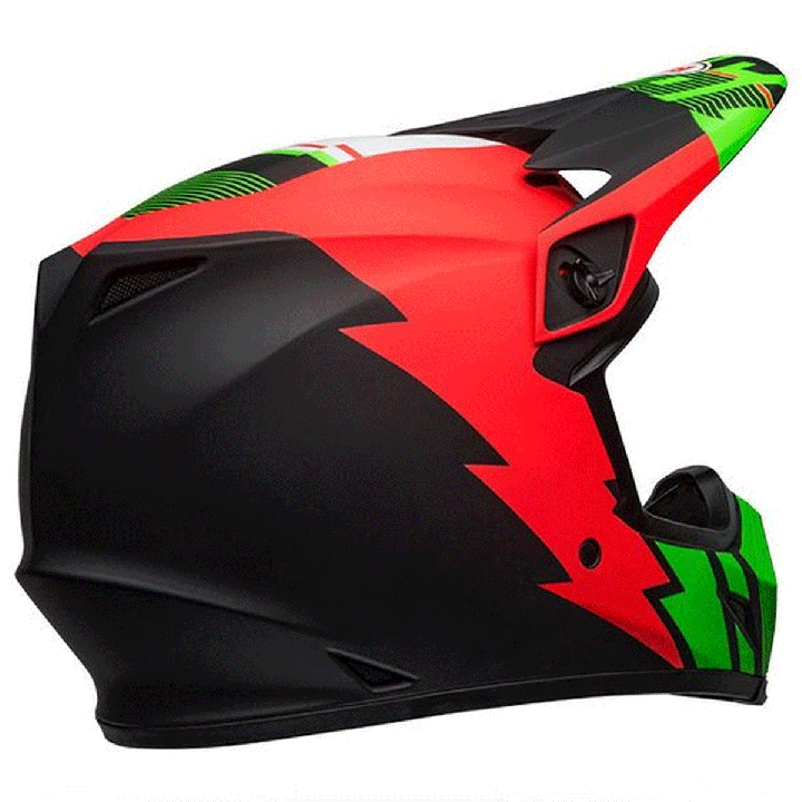 Casque Bell mx-9 mips strike noir/vert mat | Oxmoto