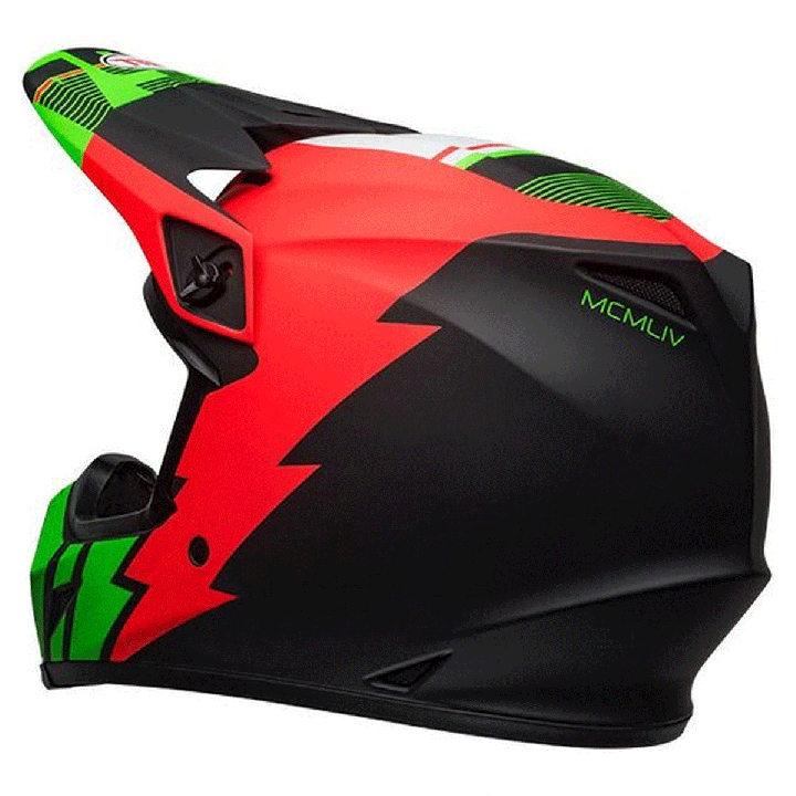 Casque Bell mx-9 mips strike noir/vert mat | Oxmoto