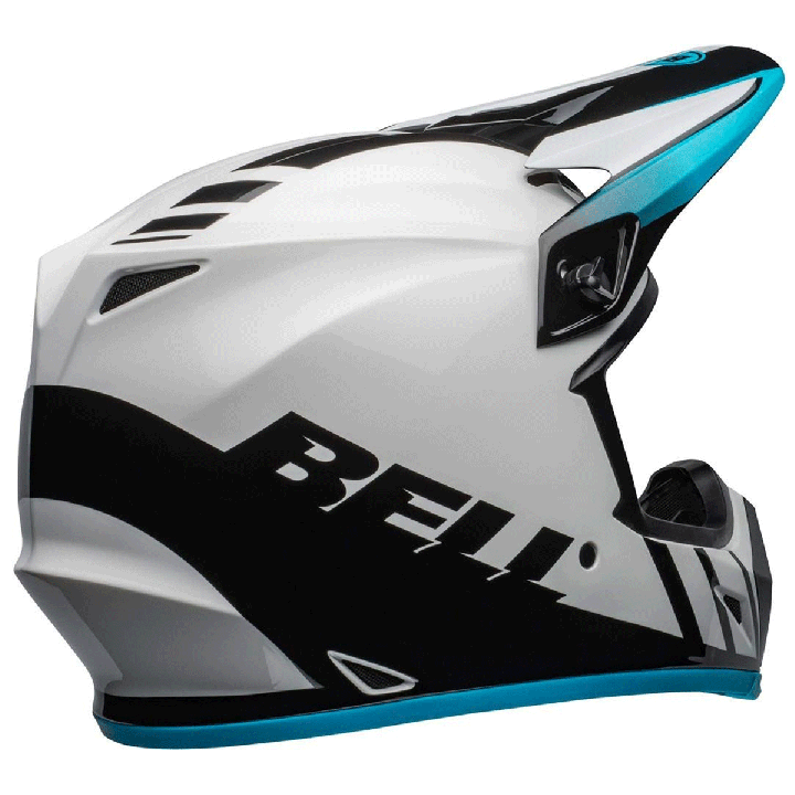 Casque Bell mx-9 mips dash blanc/noir/bleu | Oxmoto