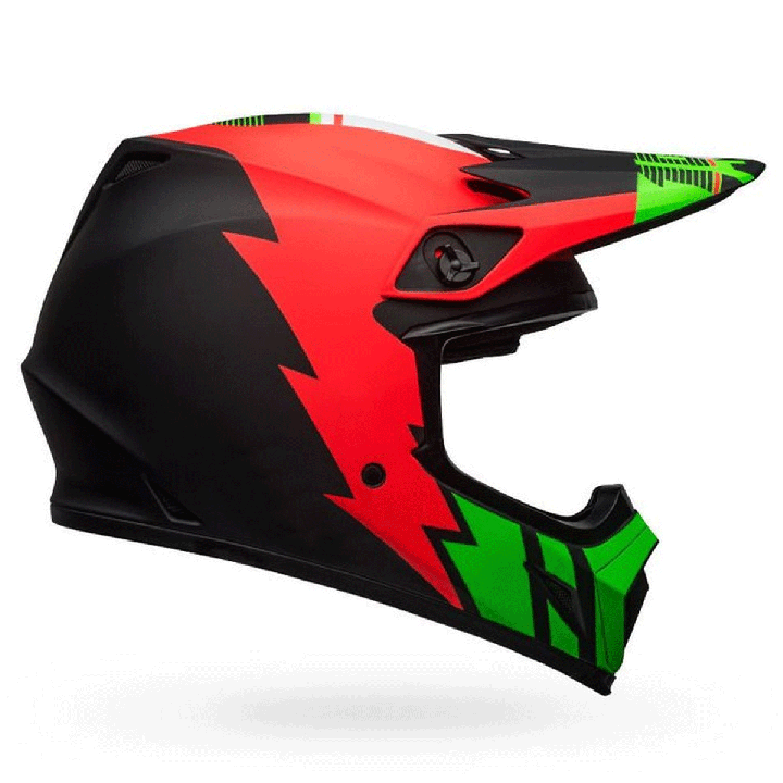 Casque Bell mx-9 mips strike noir/vert mat | Oxmoto