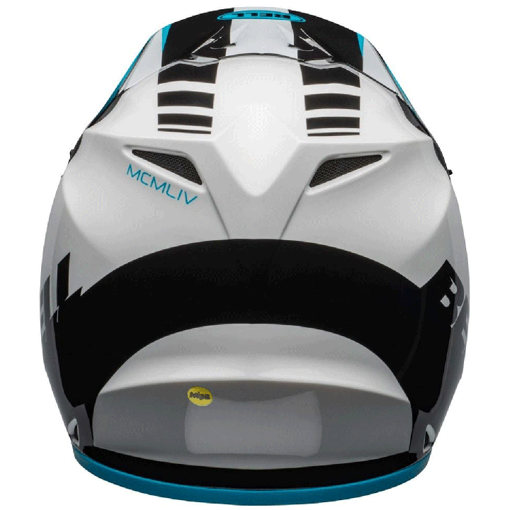 Casque Bell mx-9 mips dash blanc/noir/bleu | Oxmoto