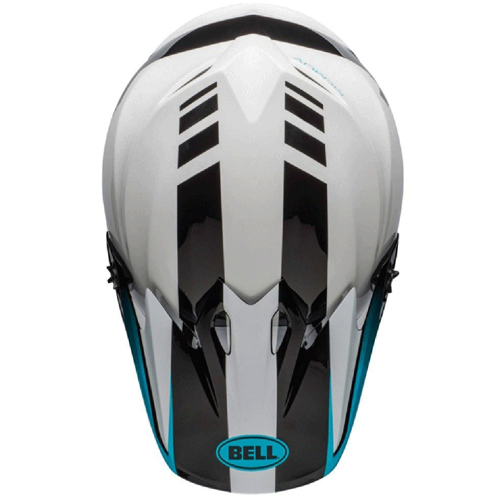Casque Bell mx-9 mips dash blanc/noir/bleu | Oxmoto