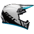 Casque Bell mx-9 mips dash blanc/noir/bleu | Oxmoto
