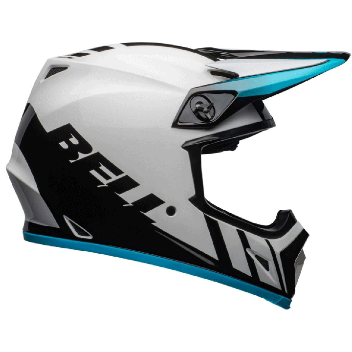 Casque Bell mx-9 mips dash blanc/noir/bleu | Oxmoto