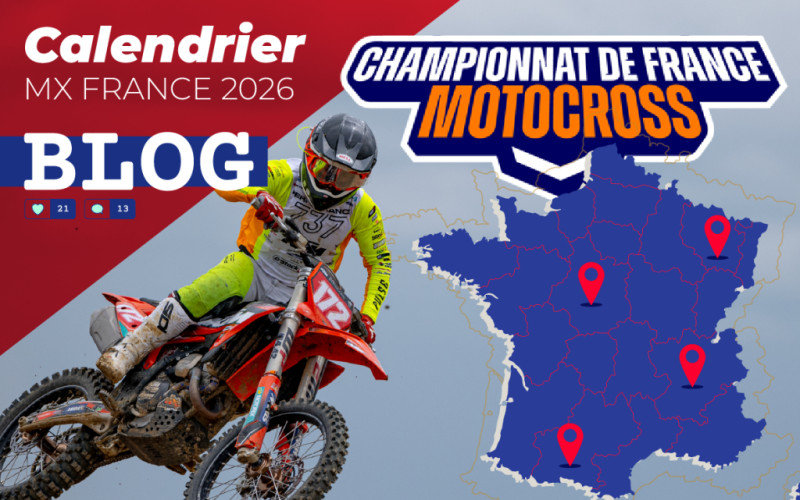 Calendrier championnats de France Motocross 2026