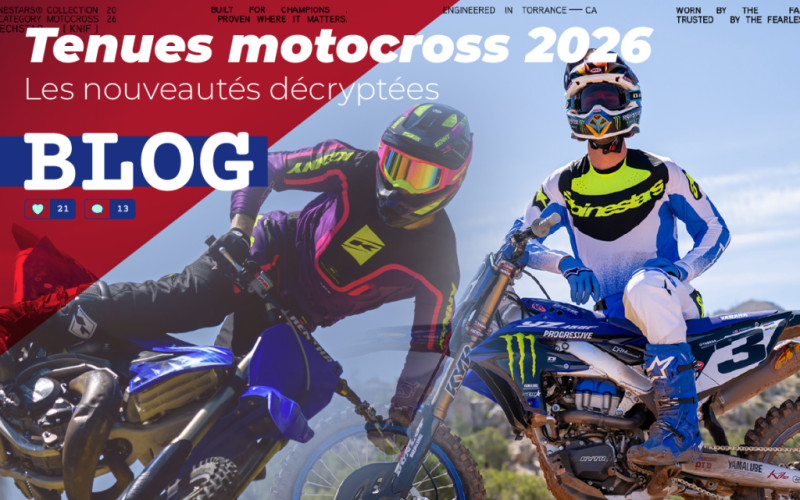 Tenues motocross 2026 : les nouveautés FOX, Alpinestars et Kenny