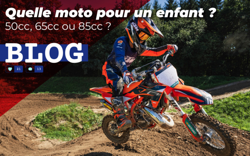 Quelle motocross choisir pour son enfant : 50, 65 ou 85cc ?