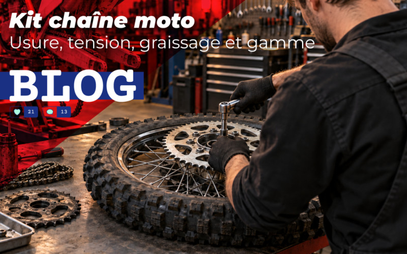 Kit chaîne moto : usure, tension, graissage et choix