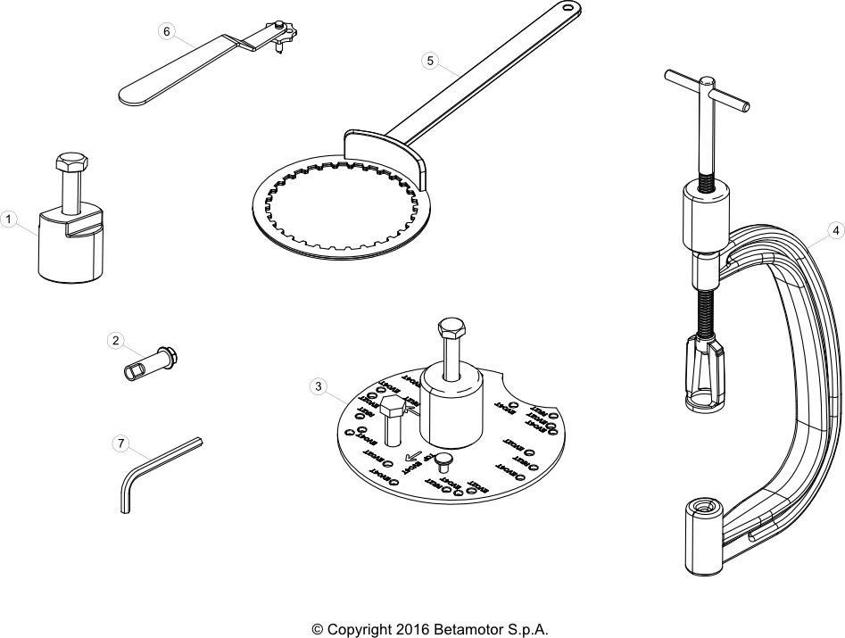 vue éclatée trousse à outils - beta evo 300 4t 2021