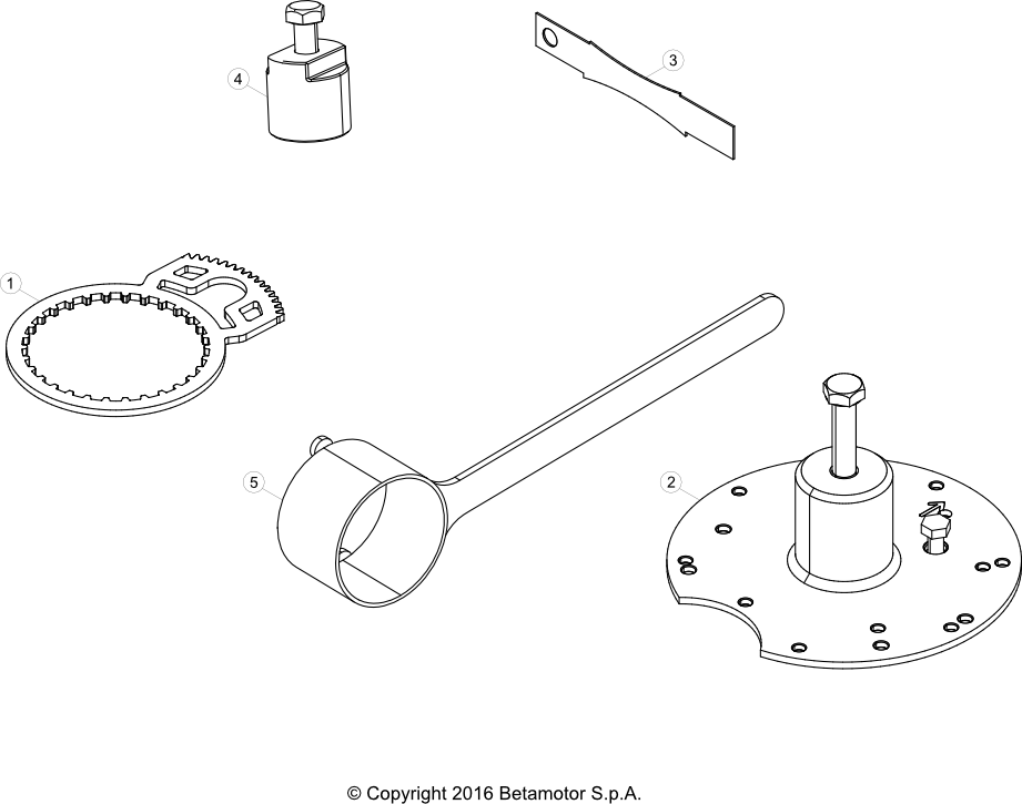 vue éclatée trousse à outils - beta evo 200 2t factory 2021