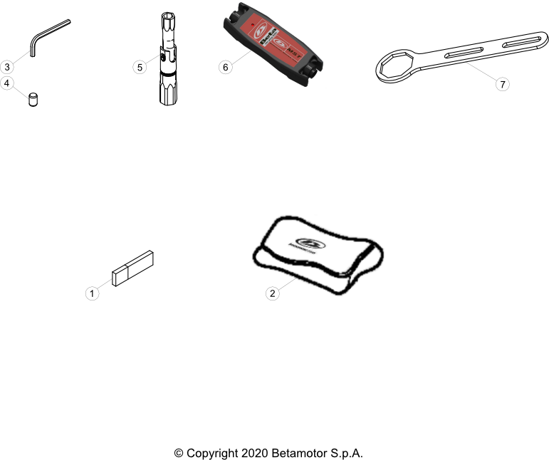 vue éclatée trousse à outils - beta rr 480 2022